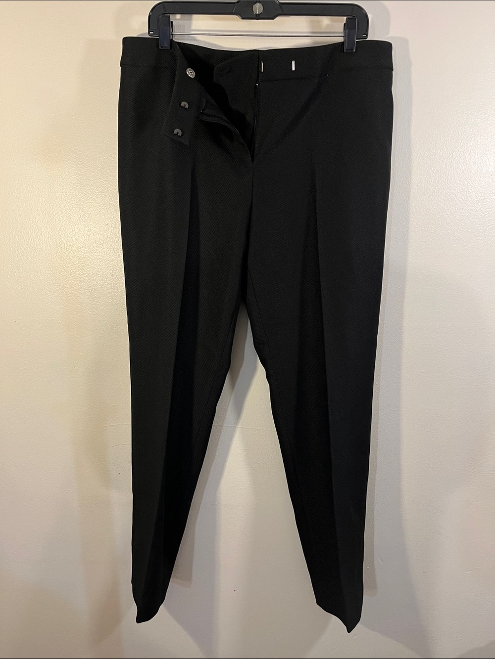 Anne Klein Black Pleated Tailored Dress Pants